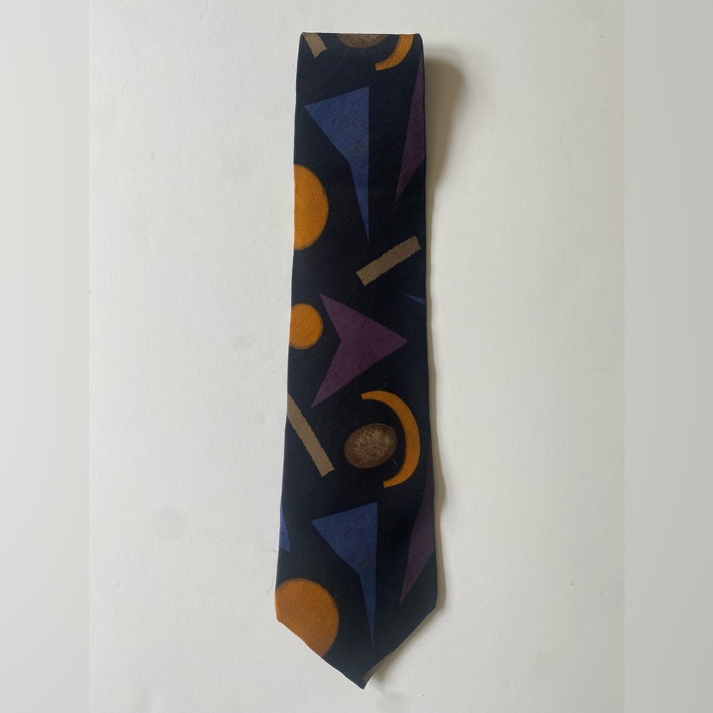 Roffe Black Abstract Tie